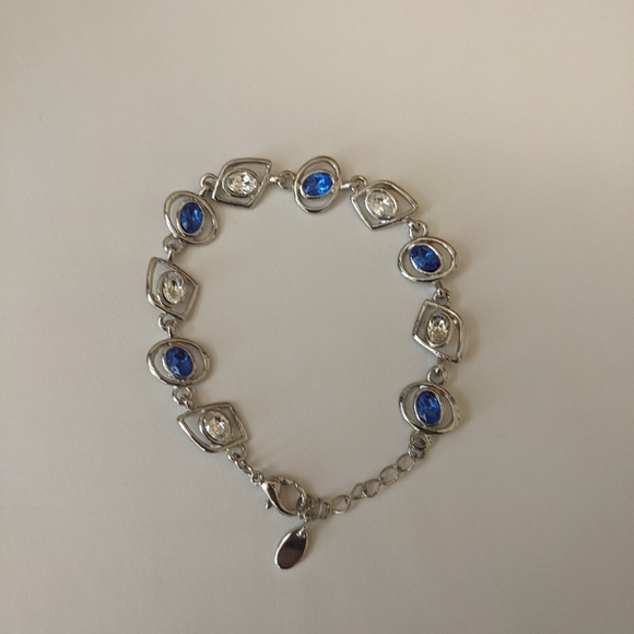 Jewelry - Blue and Silver Rhinestone Bracelet